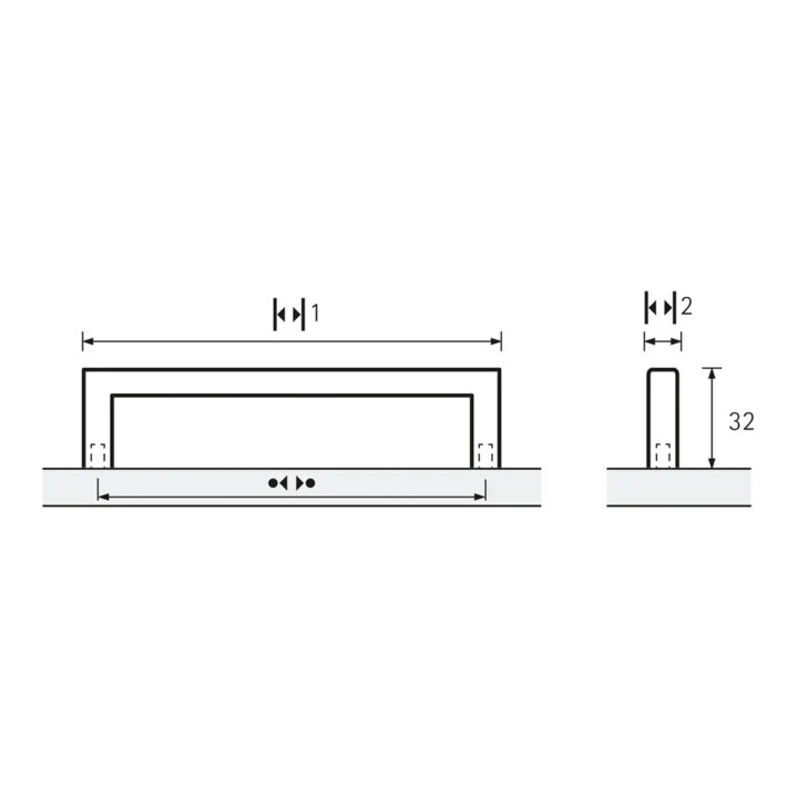 17x B-Ware HETTICH Möbelgriff Griff Anzio Edelstahl 192 mm Knauf gebürstet 202 mm 17 STÜCK