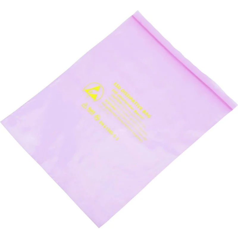 4x B-Ware Quadrios ESD Beutel Tasche Antistatikbeutel Transparent 30x40 cm Pink 40 STÜCK