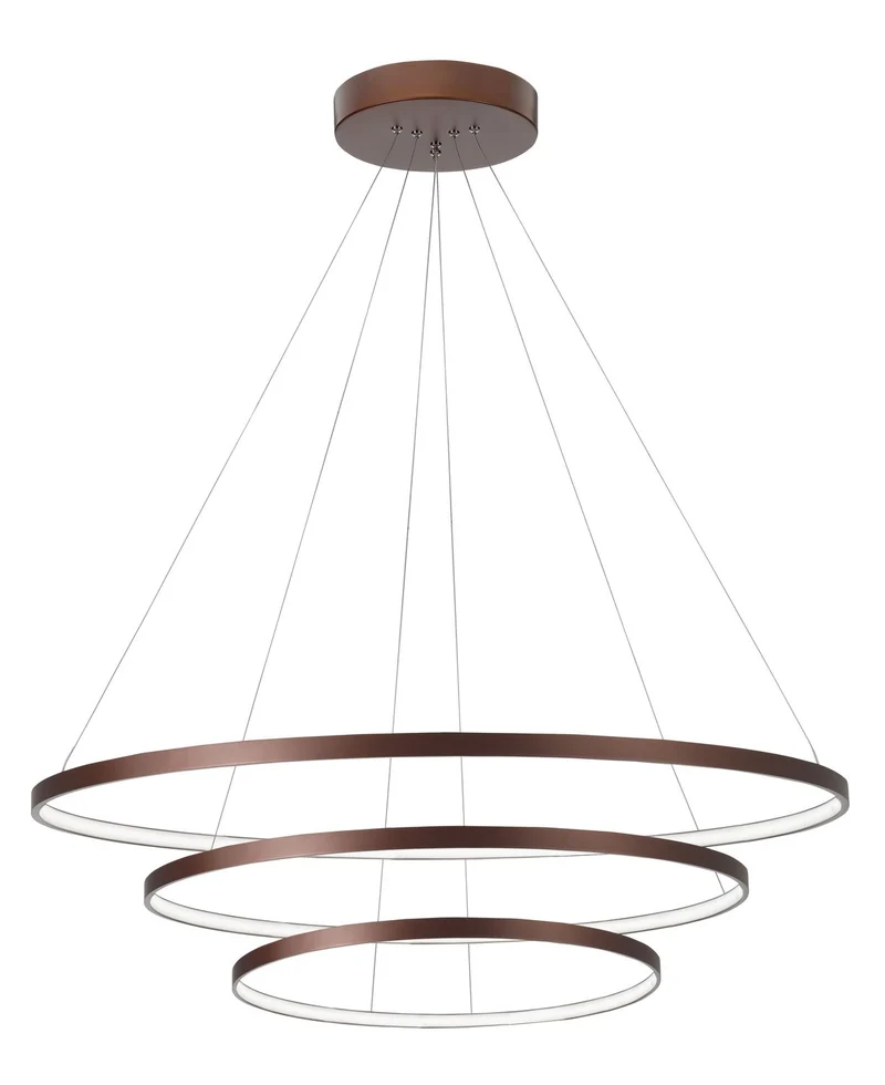 B-Ware Nova Luce Pendelleuchte Hängeleuchte LED Braun FERROL dimmbar Ø 80 cm SIEHE TEXT