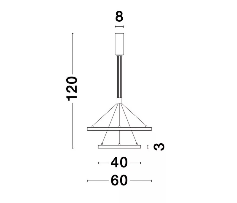 B-Ware Nova Luce Pendelleuchte Hängelampe LED Empatia Weiß 60 cm Lampe SIEHE TEXT/FOTO