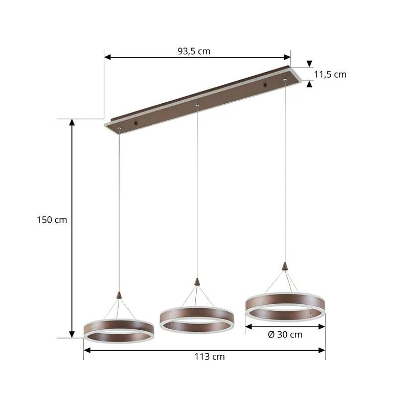 B-Ware Lucande Pendelleuchte Hängeleuchte LED Kolo dimmbar Leuchte SIEHE TEXT/FOTO