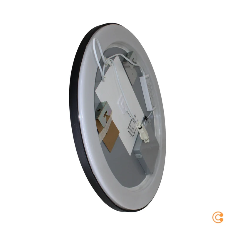 B-Ware Paulmann Wandspiegel Spiegel Mirra LED dimmbar Touch schwarz Metall Acryl 59cm