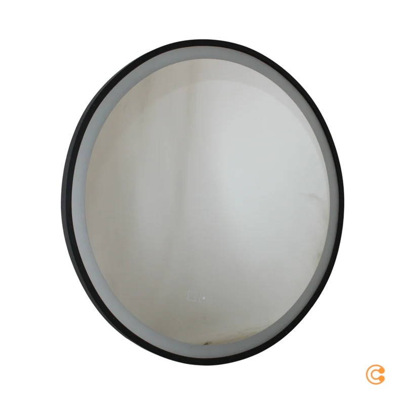 B-Ware Paulmann Wandspiegel Spiegel Mirra LED dimmbar Touch schwarz Metall Acryl 59cm