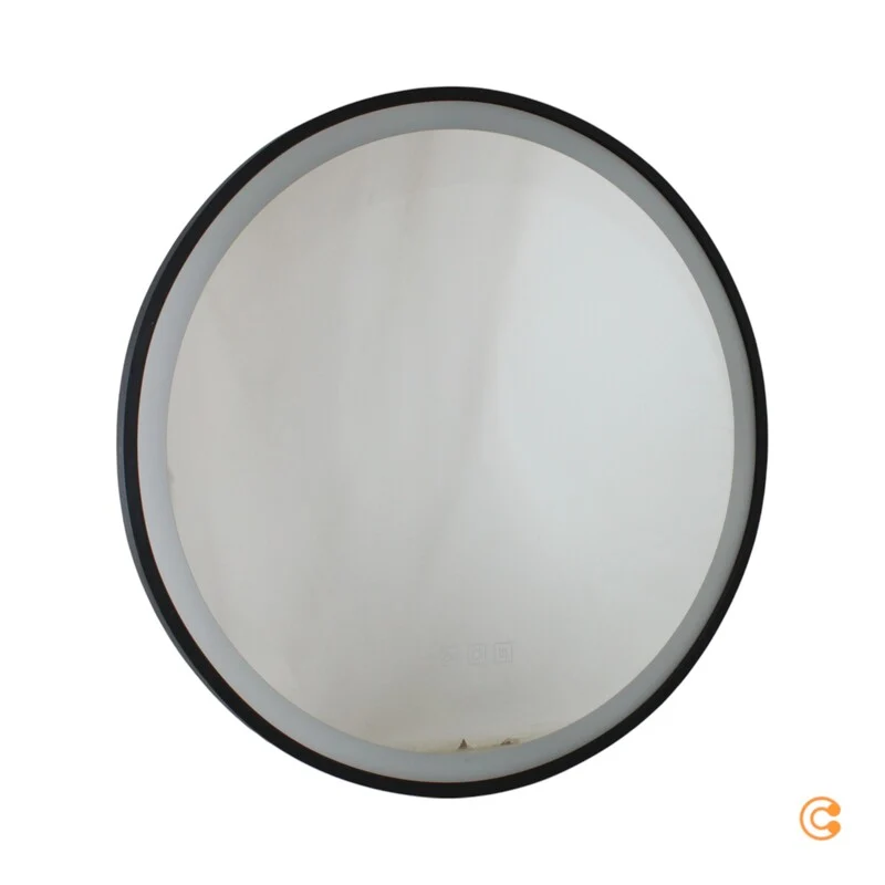 B-Ware Paulmann Wandspiegel Spiegel Mirra LED dimmbar Touch schwarz Metall Acryl 59cm