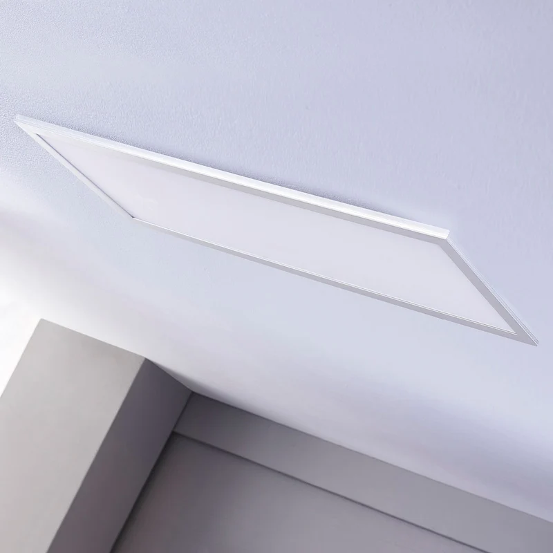 B-Ware LED Panel Deckenleuchte Lichtspender Lindby Livel CCT Silber Alu SIEHE TEXT/FOTO