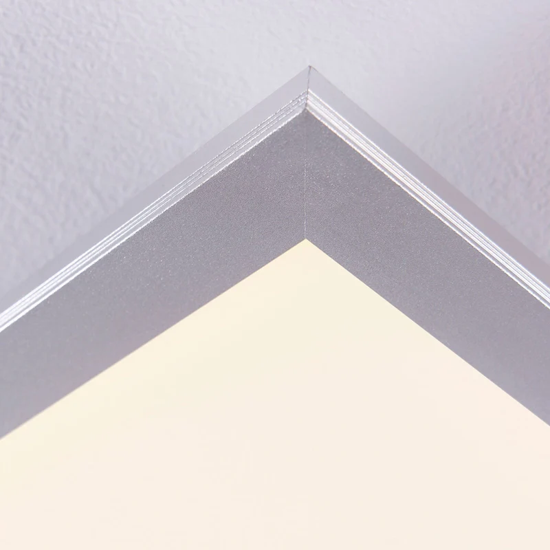 B-Ware LED Panel Deckenleuchte Lichtspender Lindby Livel CCT Silber Alu SIEHE TEXT/FOTO