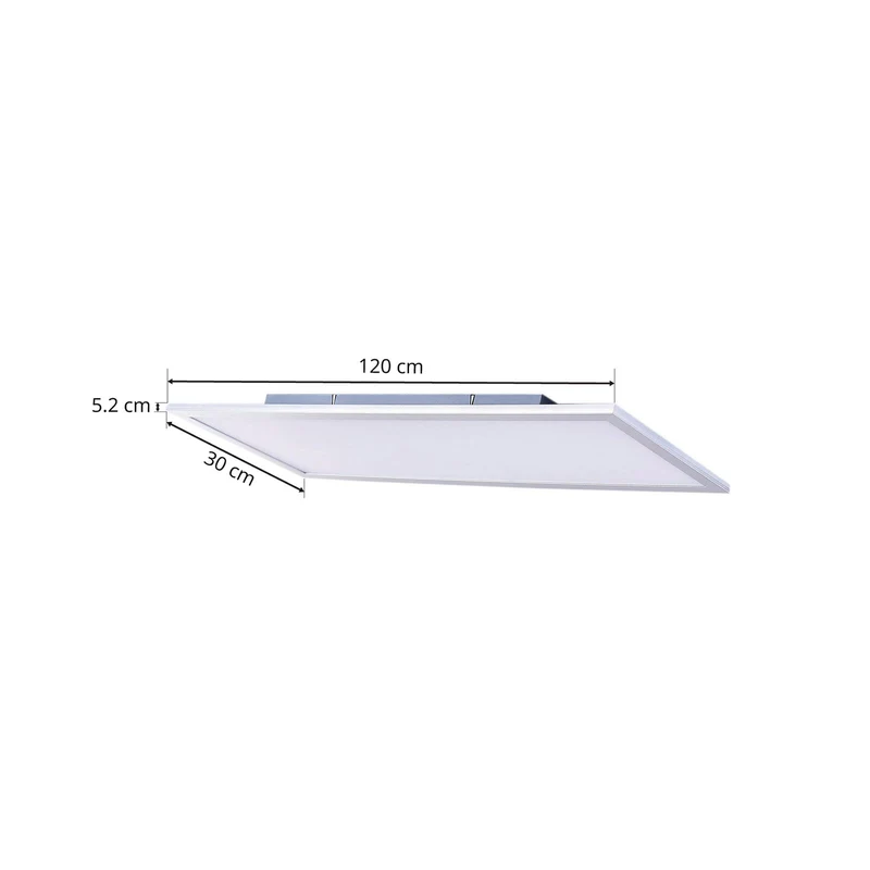 B-Ware LED Panel Deckenleuchte Lichtspender Lindby Livel CCT Silber Alu SIEHE TEXT/FOTO