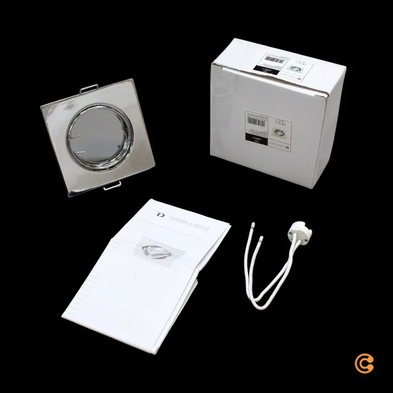 10x B-Ware Deko Light Deckeneinbauring Einbaustrahler GU5.3 MR16 Alu Silber Chrom 10 STÜCK