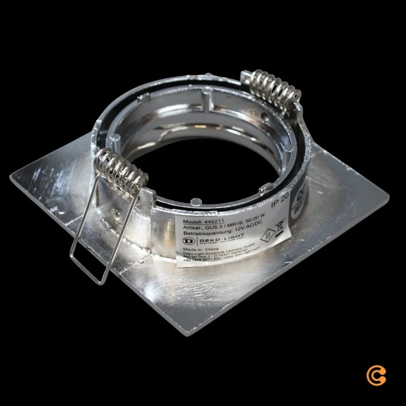 10x B-Ware Deko Light Deckeneinbauring Einbaustrahler GU5.3 MR16 Alu Silber Chrom 10 STÜCK