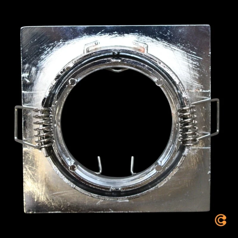 10x B-Ware Deko Light Deckeneinbauring Einbaustrahler GU5.3 MR16 Alu Silber Chrom 10 STÜCK