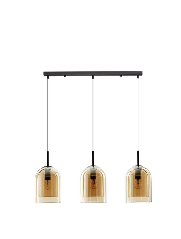 B-Ware Nova Luce Pendelleuchte Hängeleuchte VELOR Lampe E27 Bernstein SIEHE TEXT/FOTO