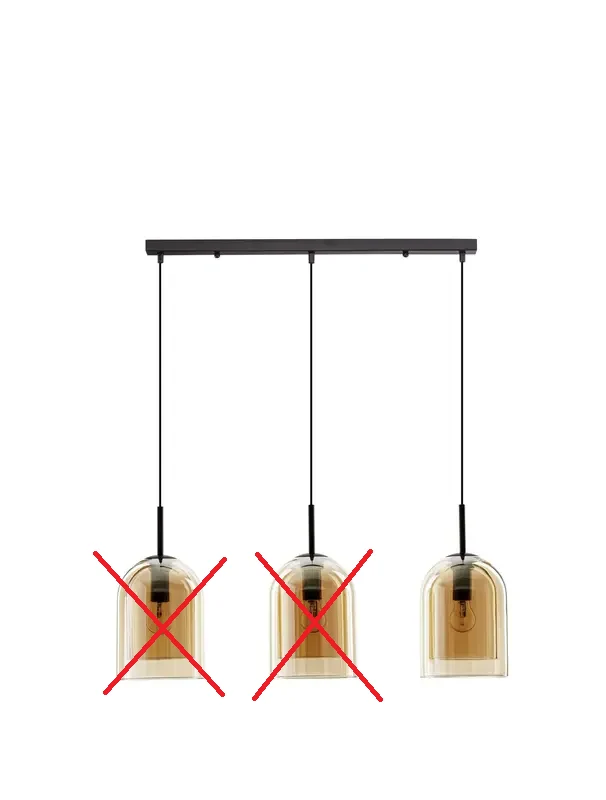 B-Ware Nova Luce Pendelleuchte Hängeleuchte VELOR Lampe E27 Bernstein SIEHE TEXT/FOTO