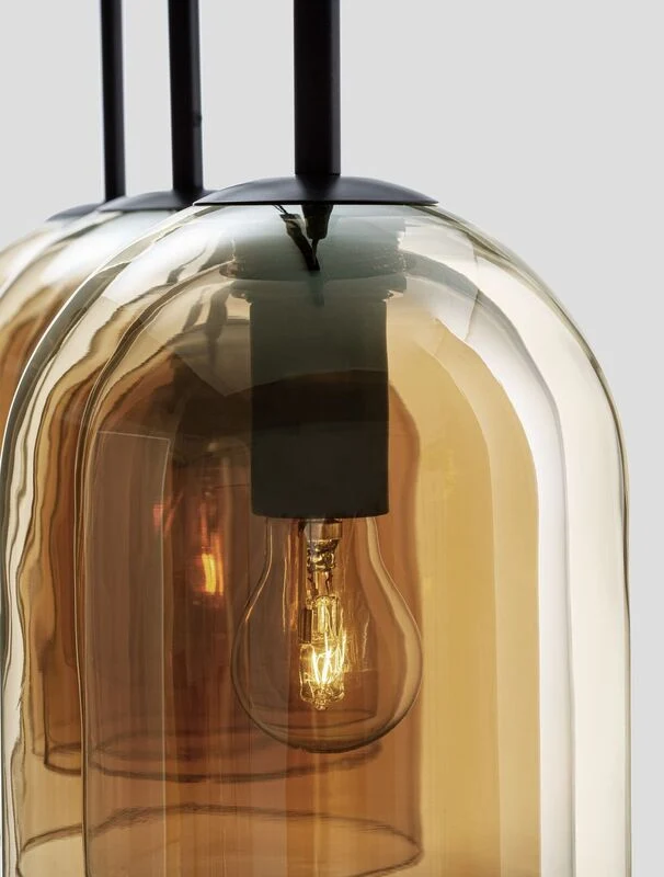 B-Ware Nova Luce Pendelleuchte Hängeleuchte VELOR Lampe LED Bernstein SIEHE TEXT/FOTO