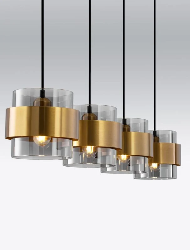 B-Ware Nova Luce Pendelleuchte Hängeleuchte SIANNA E27 LED 4-fach Gold SIEHE TEXT/FOTO