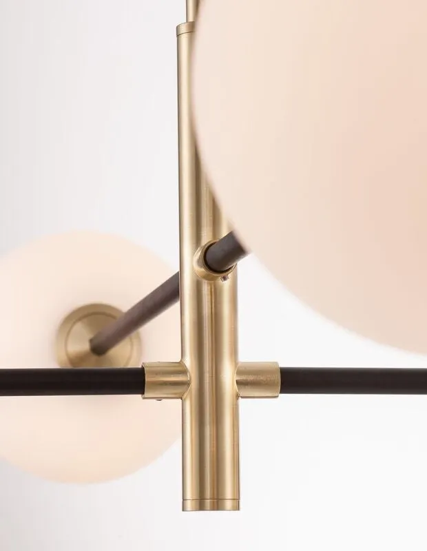 B-Ware Nova Luce Pendelleuchte Hängeleuchte VITRA G9 LED 4fach Gold SIEHE TEXT/FOTO