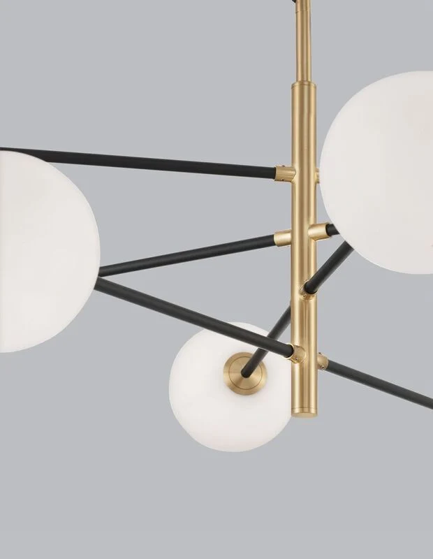B-Ware Nova Luce Pendelleuchte Hängeleuchte VITRA LED Gold Glas Metall SIEHE TEXT/FOTO