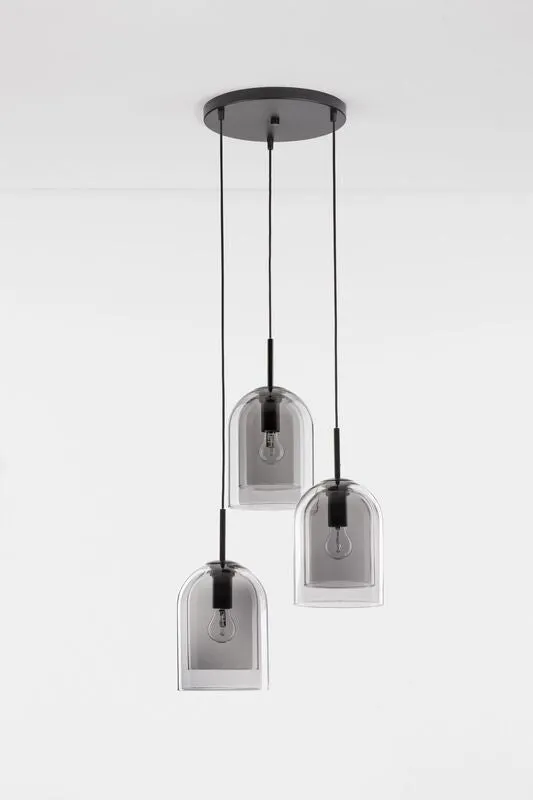 B-Ware Nova Luce Pendelleuchte Hängeleuchte VELOR E27 Schwarz dimmbar SIEHE TEXT/FOTO