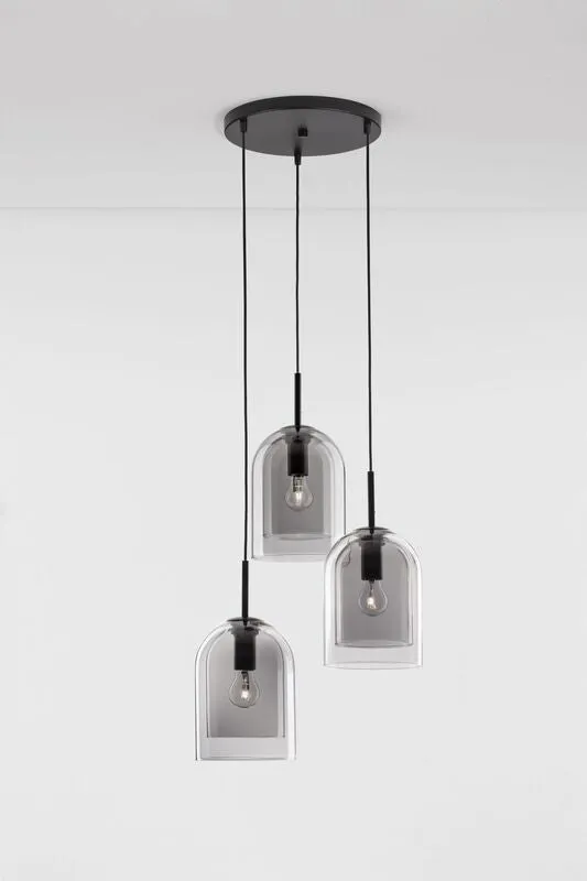B-Ware Nova Luce Pendelleuchte Hängeleuchte VELOR E27 Schwarz dimmbar SIEHE TEXT/FOTO