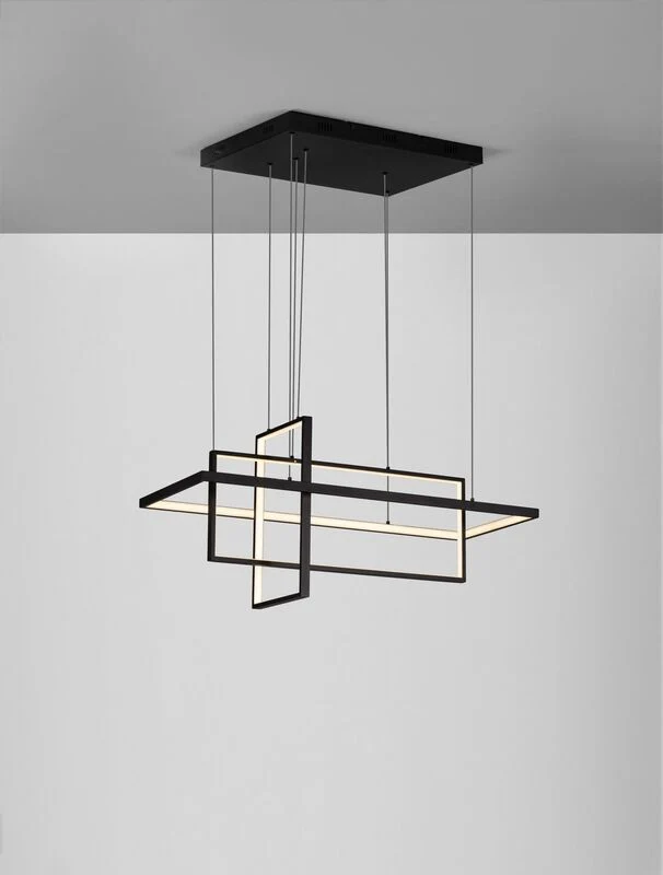 B-Ware Nova Luce Pendelleuchte CLEA Hängeleuchte Schwarz LED CCT SIEHE TEXT