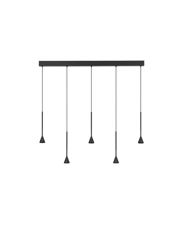 B-Ware Nova Luce Pendelleuchte Hängeleuchte NET LED Schwarz Dimmbar 110cm SIEHE TEXT