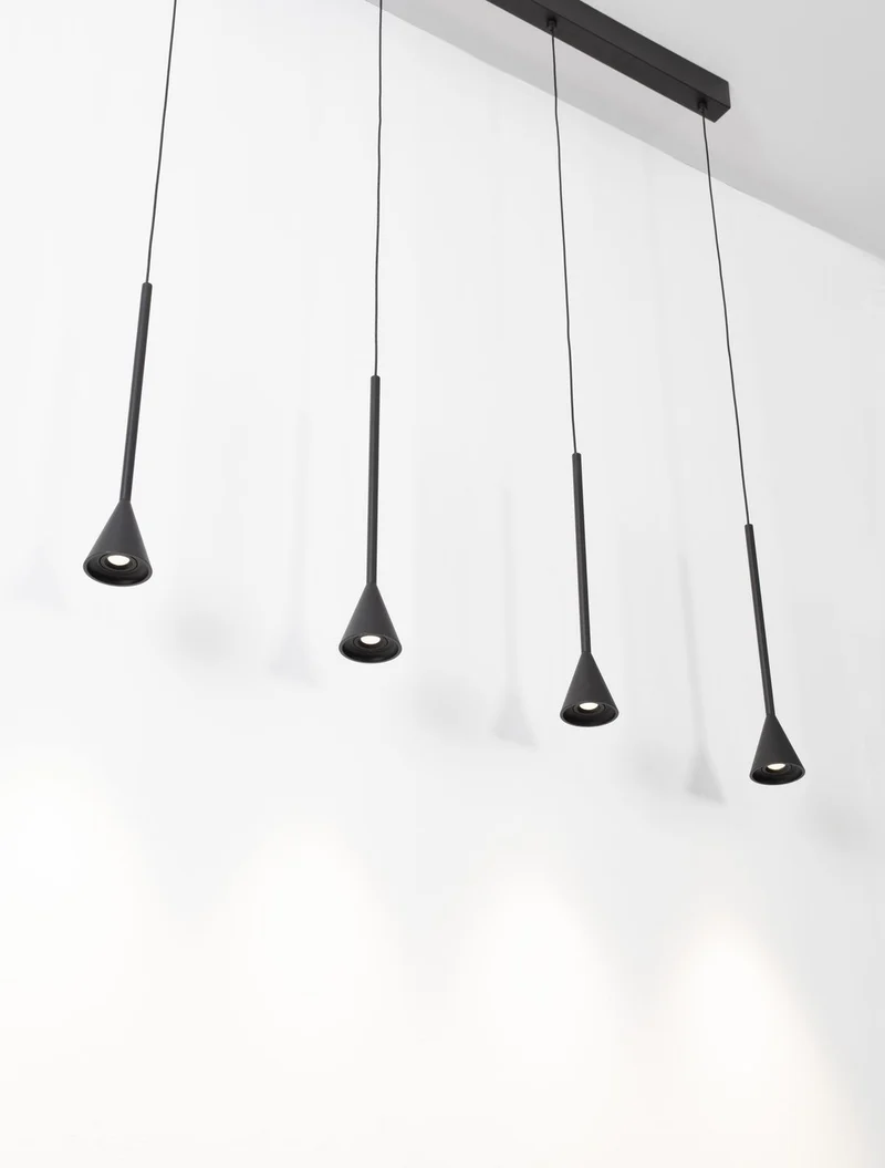 B-Ware Nova Luce Pendelleuchte Hängeleuchte NET LED Schwarz Dimmbar 110cm SIEHE TEXT