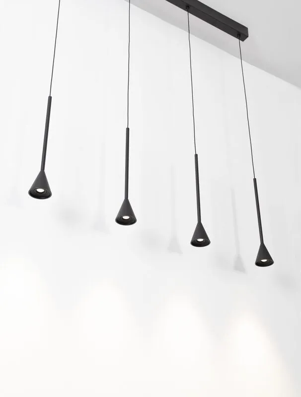 B-Ware Nova Luce Pendelleuchte Hängeleuchte NET LED Schwarz Dimmbar 110cm SIEHE TEXT