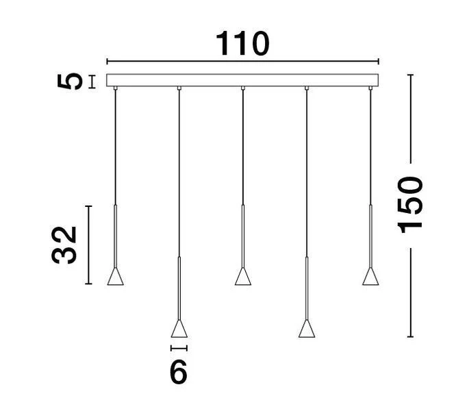 B-Ware Nova Luce Pendelleuchte Hängeleuchte NET LED Schwarz Dimmbar 110cm SIEHE TEXT