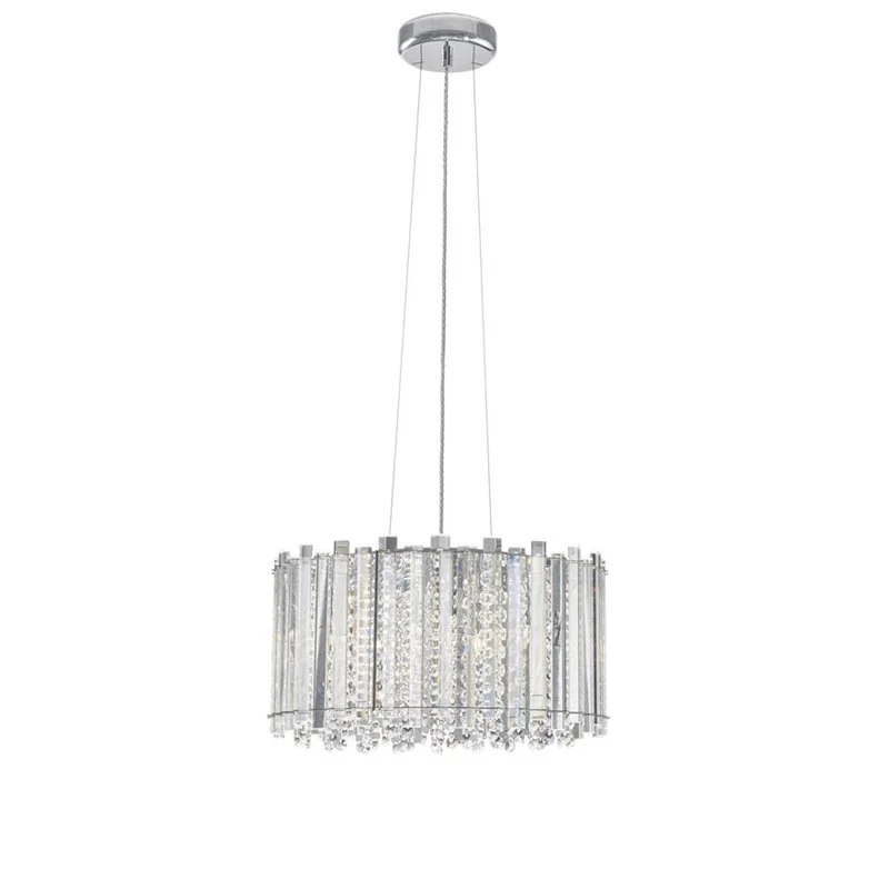 B-Ware NOVA LUCE Pendelleuchte Hängelampe ELEMENT Chrom Kristall G9 LED SIEHE TEXT/FOTO
