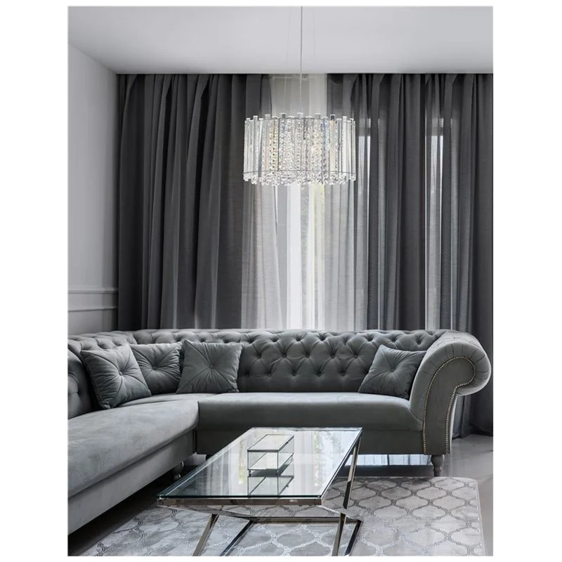 B-Ware NOVA LUCE Pendelleuchte Hängelampe ELEMENT Chrom Kristall G9 LED SIEHE TEXT/FOTO