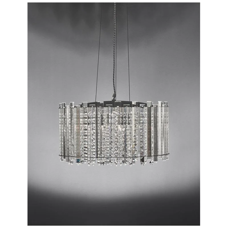 B-Ware NOVA LUCE Pendelleuchte Hängelampe ELEMENT Chrom Kristall G9 LED SIEHE TEXT/FOTO