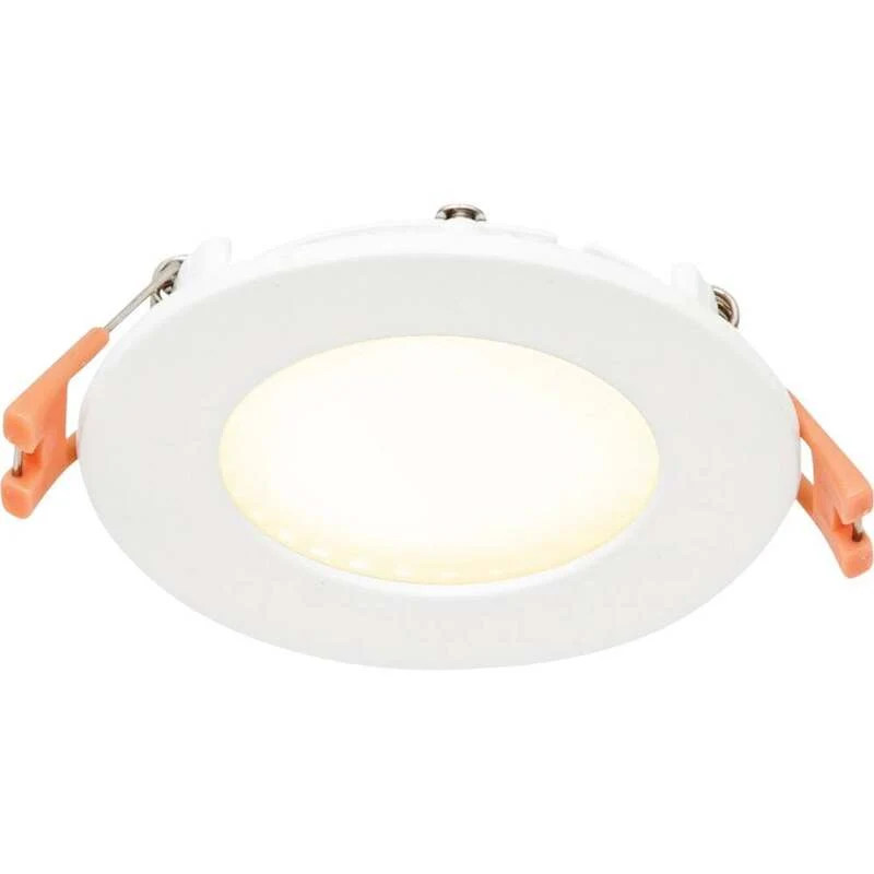 35x B-Ware EVN LED Einbaupanel Deckenleuchte Panel Warmweiß Weiß Aluminium 5W 85mm 35 STÜCK