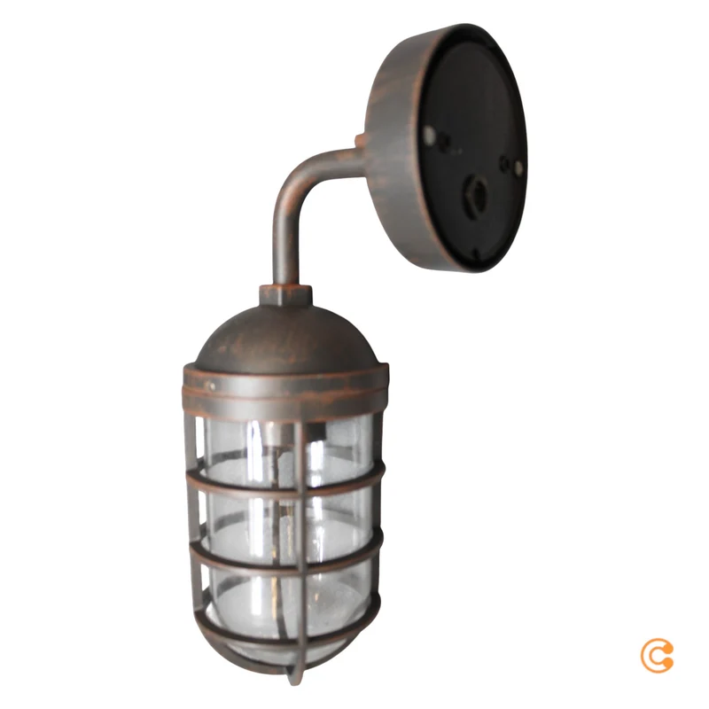 B-Ware Wandleuchte Außenwandlampe Leuchte Gero Metall Glaslampenschirm E27 LED IP44
