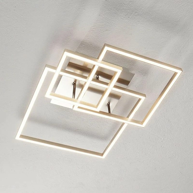 B-Ware LED-Deckenlampe Delian Deckenlampe Lampe Leuchte Drei Metallrahmen 37 W grau