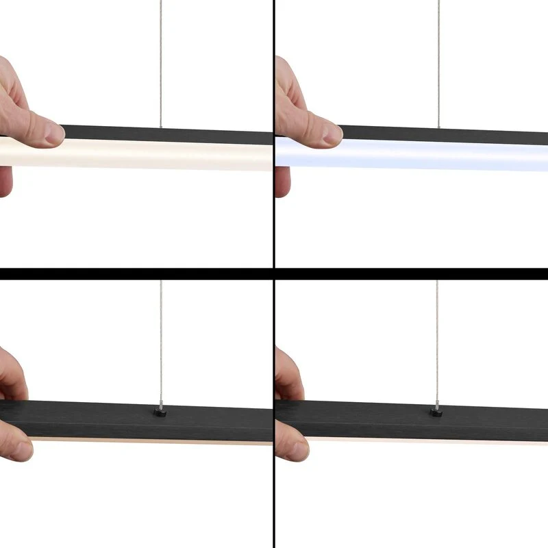 B-Ware Pendelleuchte Hängelampe Quitani LED Lampe schwarz Alu Messing SIEHE TEXT/FOTO