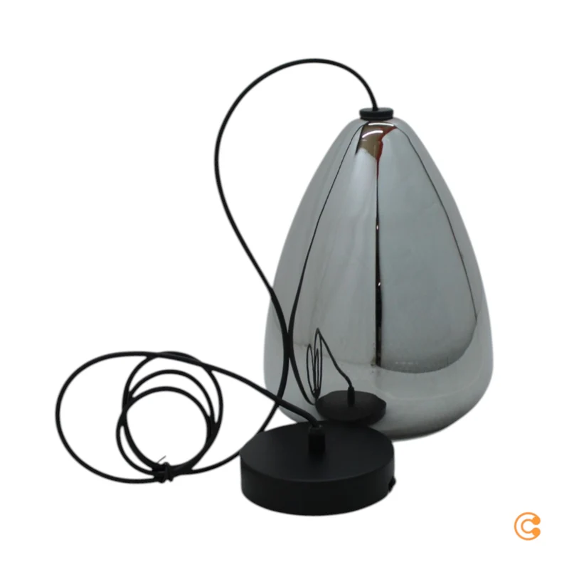 B-Ware Fabas Luce Hängeleuchte Pendelleuchte Britton rauchgrau Glas Metall E27 LED 1flg
