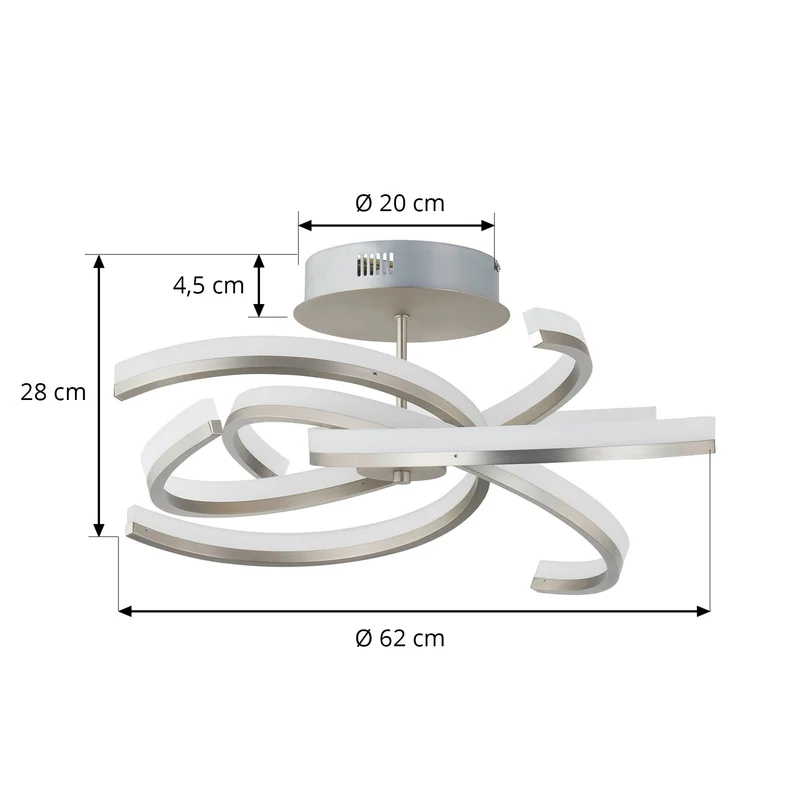 B-Ware Lindby Divalis LED-Deckenlampe Deckenleuchte Deckenlicht Leuchte stepdim nic101