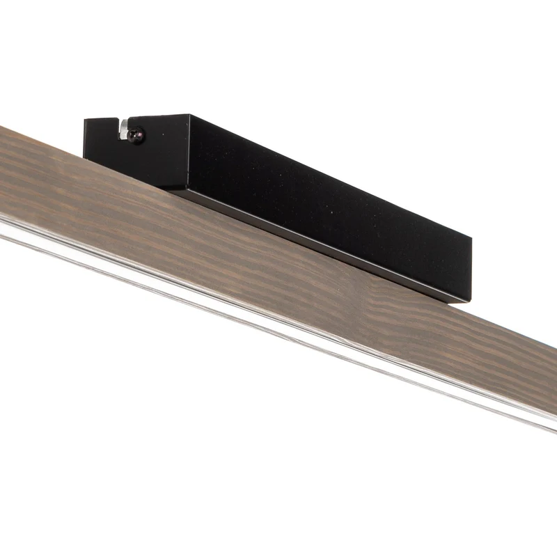 B-Ware Euluna Deckenleuchte Lampe LED Forrestal Kiefernholz grau schwarz warmweiß 90 cm