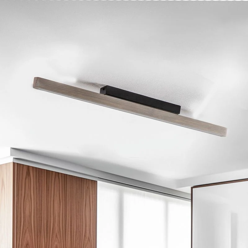 B-Ware Euluna Deckenleuchte Lampe LED Forrestal Kiefernholz grau schwarz warmweiß 90 cm