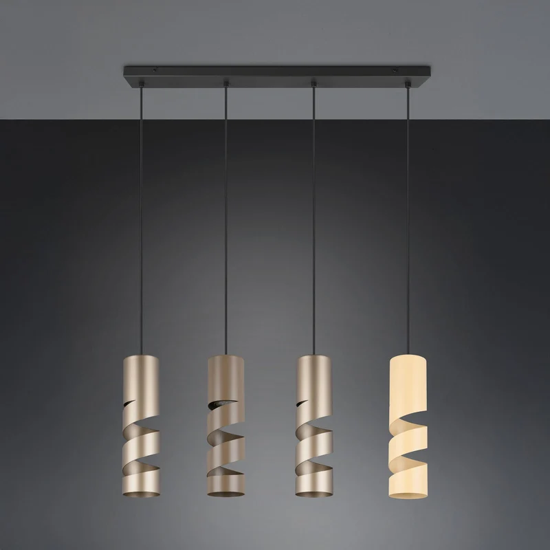 B-Ware Trio Lighting Hängeleuchte Pendelleuchte Stream Multicolor Metall L80cm 4-flg