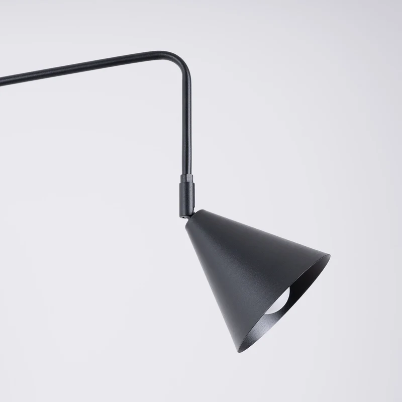 B-Ware SOLLUX Wandleuchte Wandlampe LYS schwarz Metall Stecker Skandinavisches Design