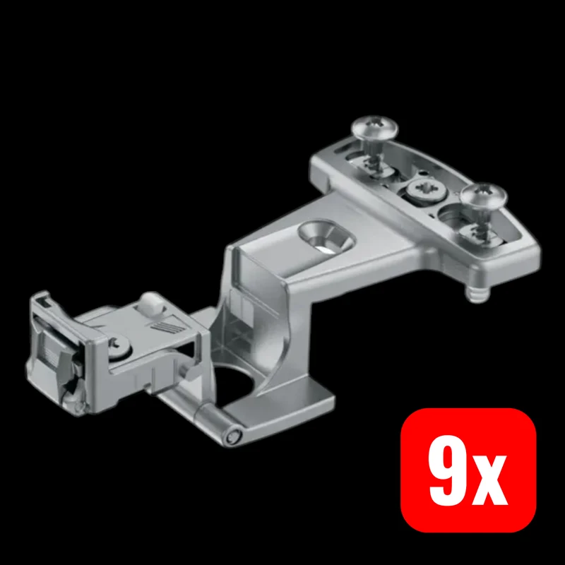 B-Ware HETTICH Scharnier Grundscharnier Möbel Selekta Pro2000 vorliegend nickel 9 STÜCK