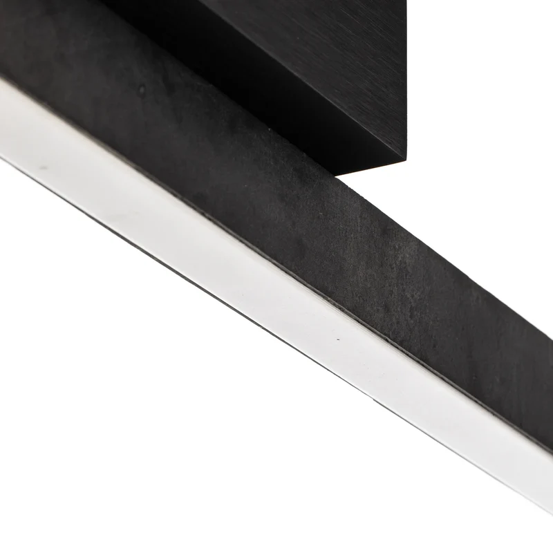 B-Ware Quitani LED-Deckenleuchte Lampe Zino Schiefer Leuchte grau dimmbar Aluminium