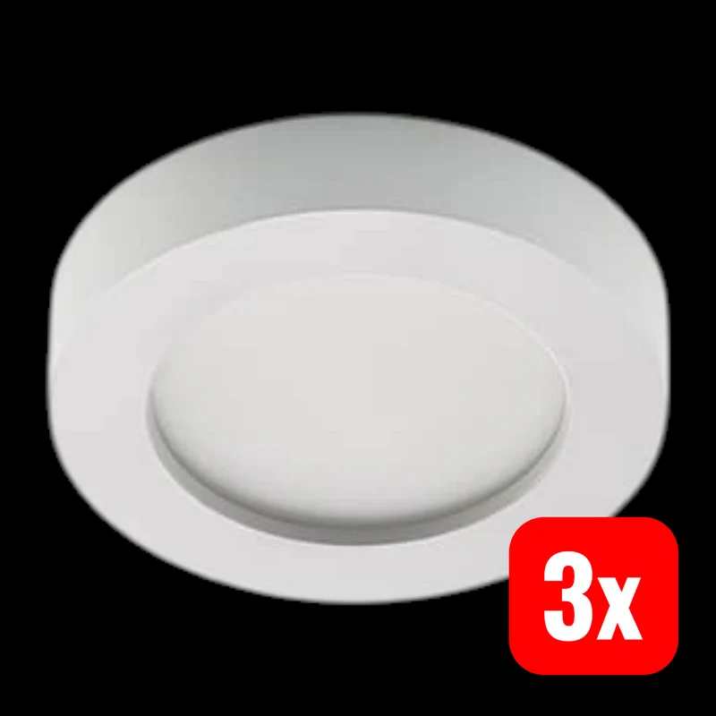 3x B-Ware Prios Edwina LED-Deckenleuchte Deckenleuchte Deckenlampe weiß 17,7cm 3 STÜCK