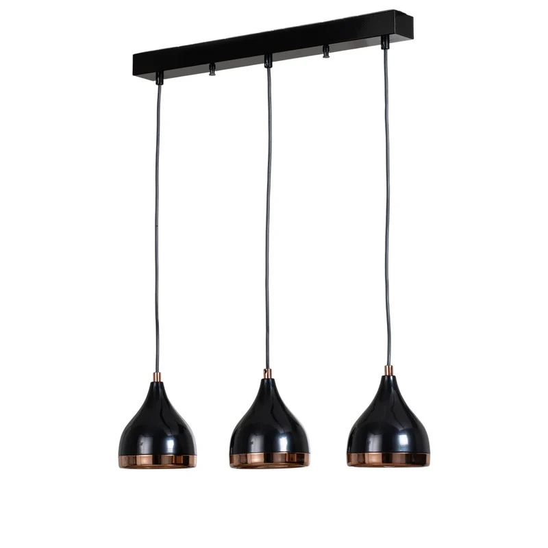 B-Ware Opviq Hängeleuchte Pendelleuchte Yildo Metall schwarz kupfer Wohnzimmer E27 LED