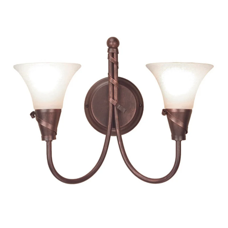 B-Ware Elstead Wandleuchte Wandlampe Emily Kupfer Glas Handgearbeitet britisch Stil 247