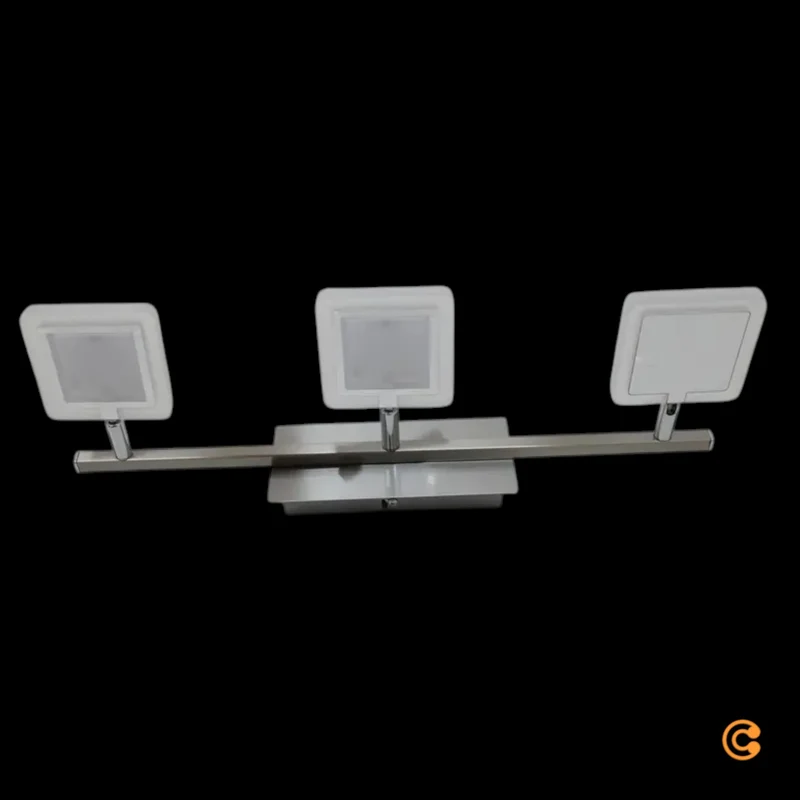 B-Ware Evelina Deckenstrahler Wandlampe LED Leuchte Badezimmer Flur Glas Satin Nickel