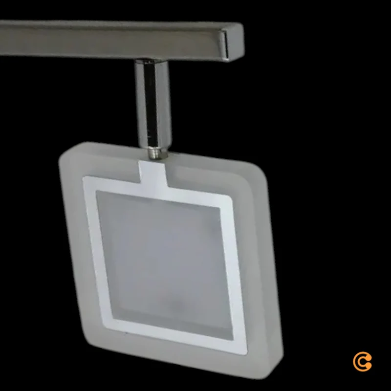 B-Ware Evelina Deckenstrahler Wandlampe LED Leuchte Badezimmer Flur Glas Satin Nickel