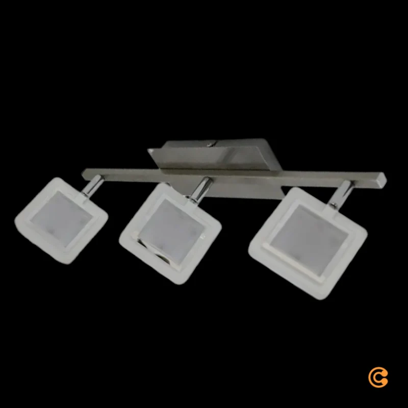 B-Ware Evelina Deckenstrahler Wandlampe LED Leuchte Badezimmer Flur Glas Satin Nickel