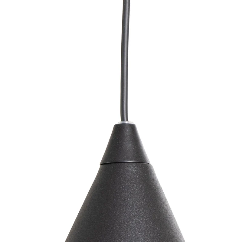 B-Ware Hängeleuchte Pendelleuchte Form Deckenlampe Metall Kegel Form E27 Ø24cm schwarz