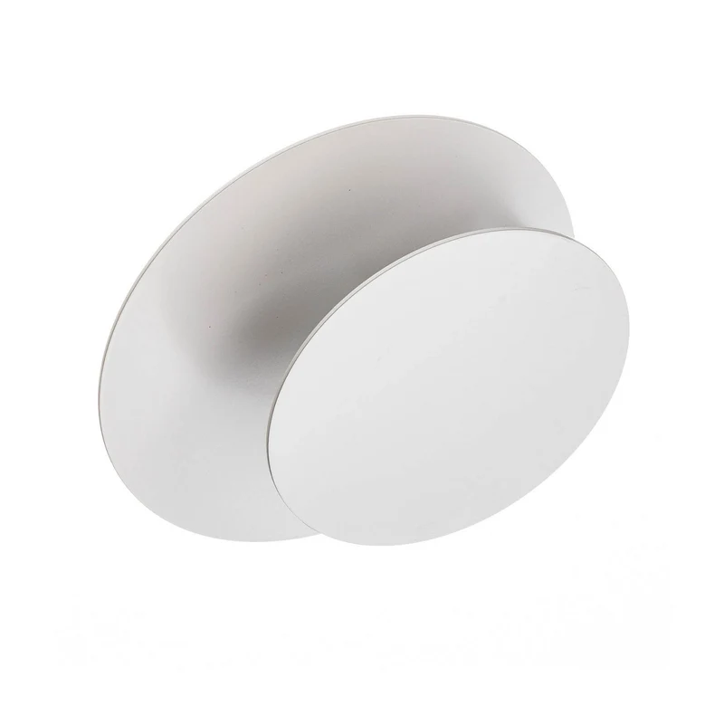 B-Ware Wandleuchte Wandlampe Circle Leuchte Lampe rund Form weiß Stahl Innenbeleuchtung